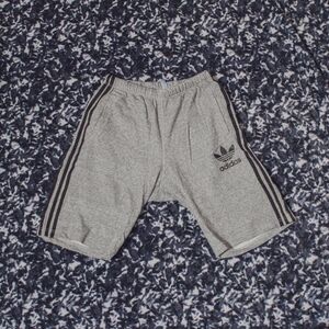 Grey & Black Striped Adidas AC Baggy Shorts
